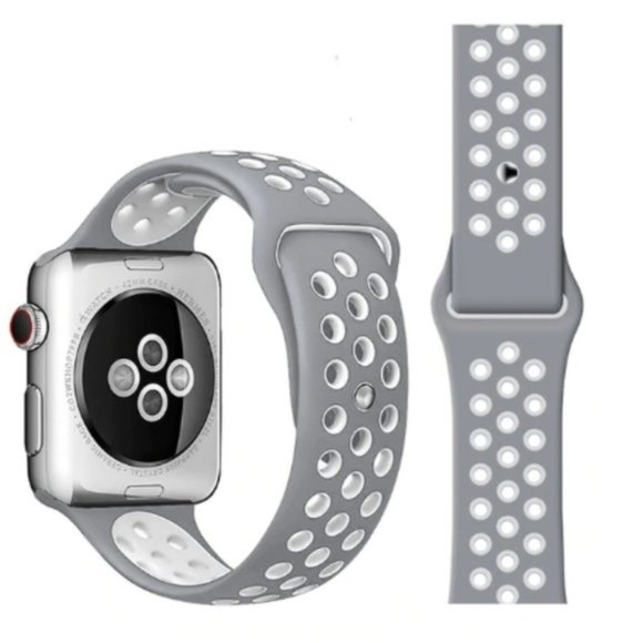 Apple Accessories - NEW[BAND] Sliver-W Sport Silicone For Apple Watch